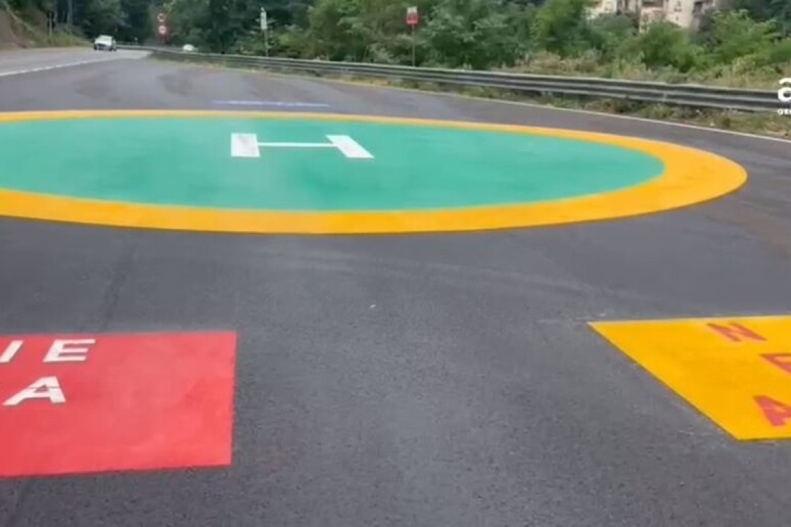 Pronta la piazzola per l’elisoccorso sulla statale 107 a San Fili