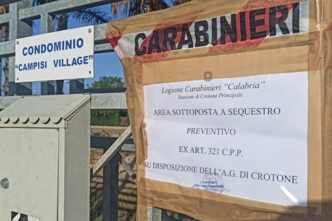 Sequestrato il villaggio 'Campisi' per violazioni urbanistiche