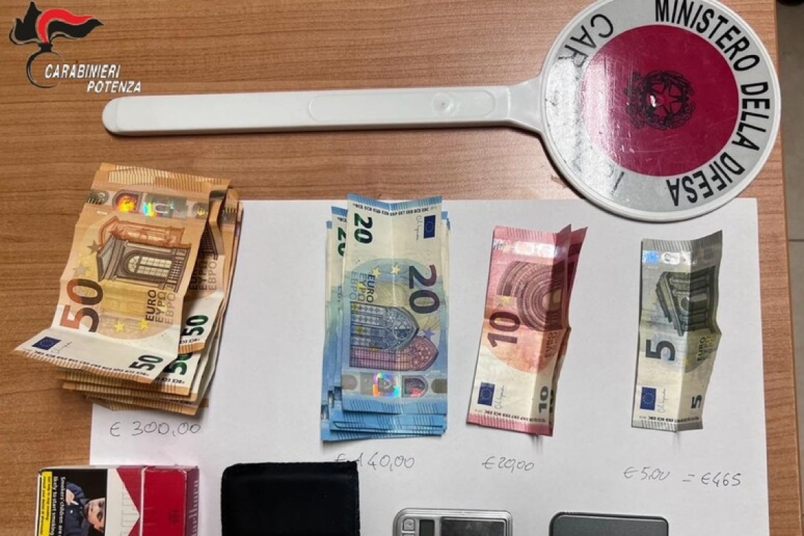 Arrestato nel centro storico di Potenza, aveva 16 dosi di cocaina