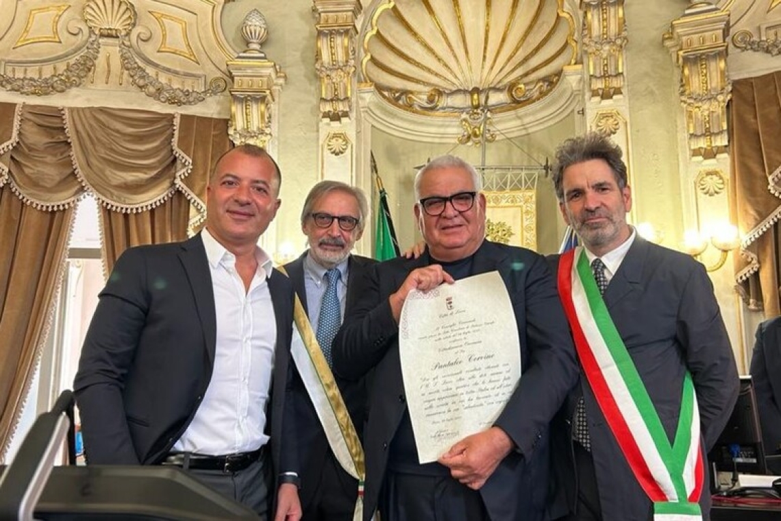 Conferita a Pantaleo Corvino la cittadinanza onoraria di Lecce