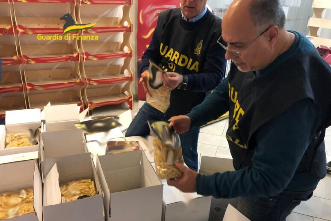 Scoperta e sequestrata falsa pasta Igp Gragnano in un pastificio consorziato infedele