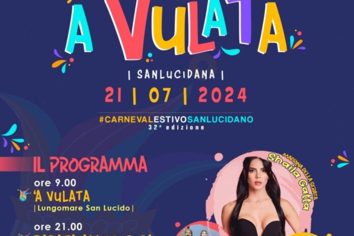San Lucido: al via “A Vulata”, il programma del 32° carnevale estivo