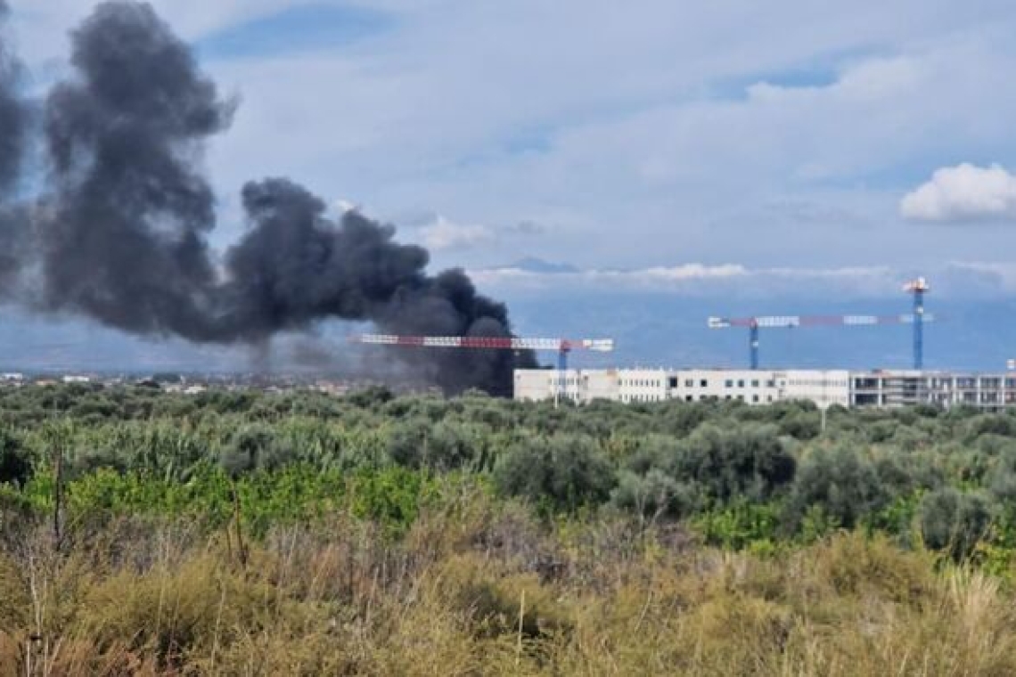 Incendio al cantiere del nuovo ospedale della Sibaritide: avviate le indagini
