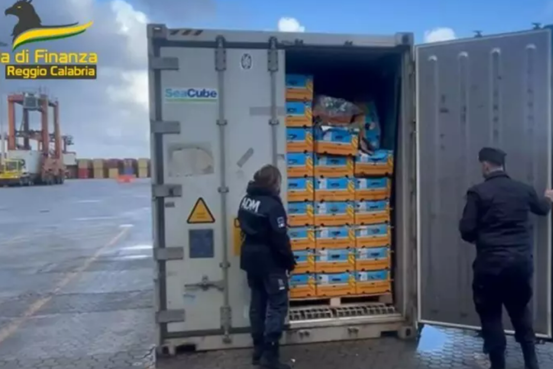 Maxi-sequestro di cocaina al porto di Gioia Tauro: intercettati 27 chili nascosti tra le banane